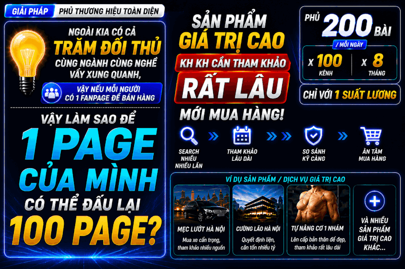 Bán sản phẩm giá trị cao: Vì sao cần phủ nhiều từ khóa theo khu vực?